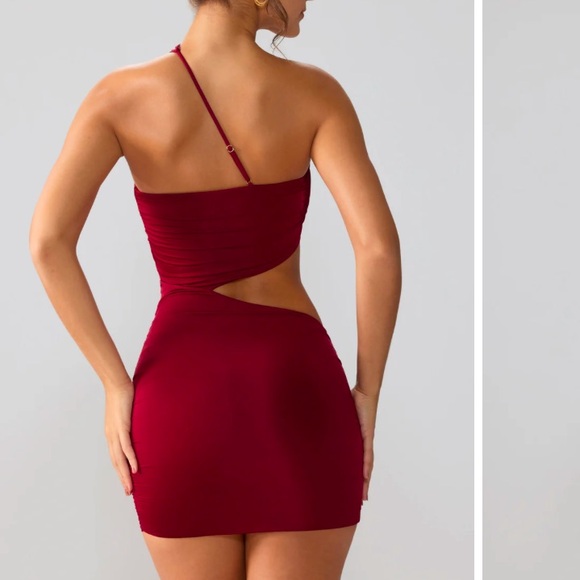 Slinky Jersey Ruched Cut Out Mini Dress - Picture 2 of 2